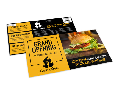 Restaurant Grand Opening EDDM Postcard Template fp7bft0p7z preview