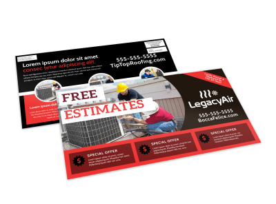 Free Estimates HVAC EDDM Postcard Template gtqju3m4bz preview