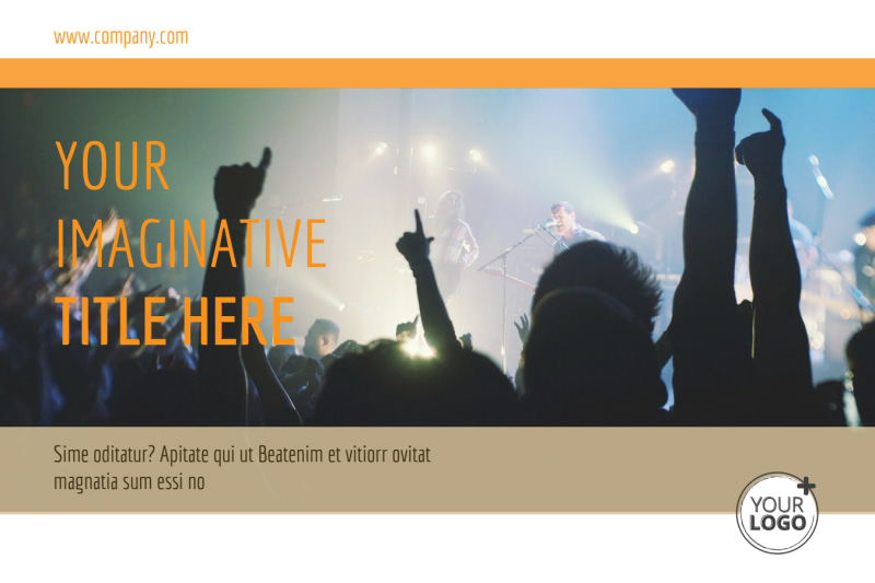 Music Event Postcard Template