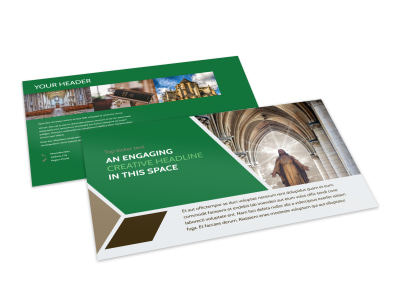 General Church 3 Postcard Template preview