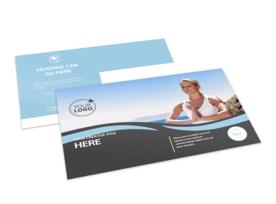 Spiritual Yoga Class Postcard Template preview