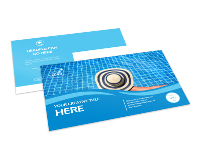 Swimming Pool Cleaning Service Postcard Template preview