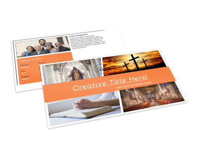 Christian Ministry Postcard Template preview