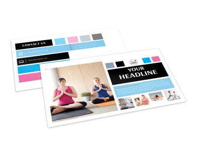 Yoga Instructor & Studio Postcard Template preview