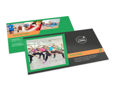 Strength Training Postcard Template preview