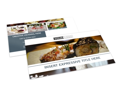 Fine Dining Restaurant Postcard Template preview