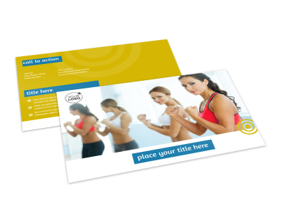 Core Fitness Gym Postcard Template preview