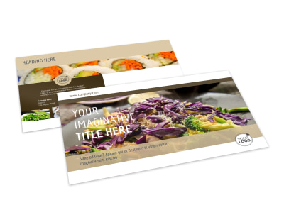 Asian Restaurant Postcard Template preview