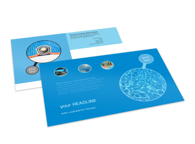 Residential Pool Cleaning Postcard Template preview
