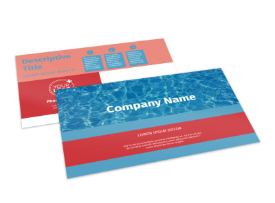 Pool Cleaning Service Postcard Template preview