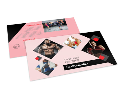 Boxing Gym Postcard Template preview