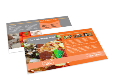 Pizza Menu Postcard Template preview