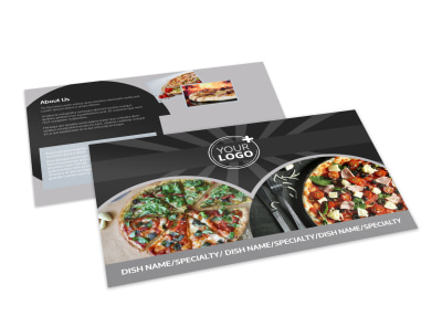 Awesome Pizza Restaurant Postcard Template preview