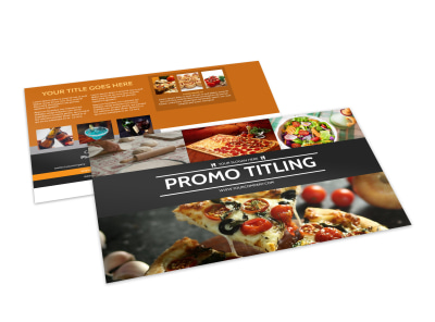 Famous Pizza Menu Postcard Template preview