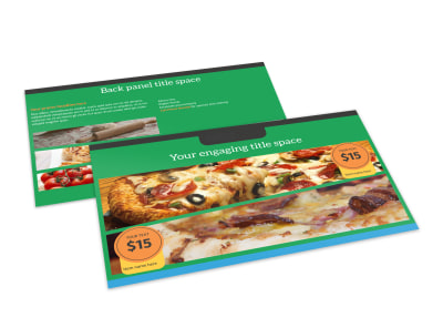 Yummy Pizza Restaurant Postcard Template preview