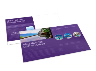 Luxury Villa Rental Postcard Template preview