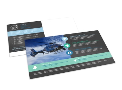 Fly High Air Travel Postcard Template preview