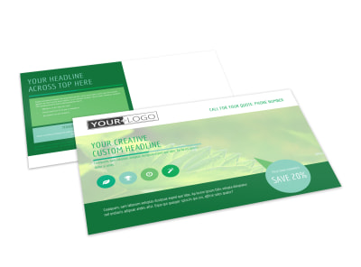 Go Green Cleaning Postcard Template preview