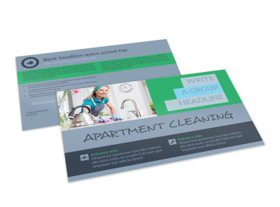 Affordable Apartment Cleaning Postcard Template preview