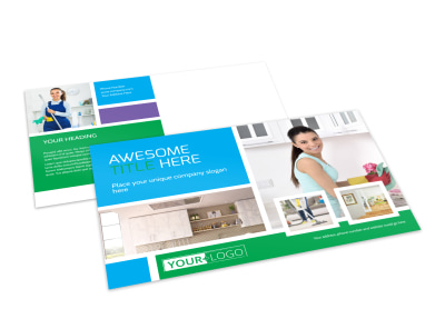 Top House Cleaning Service Postcard Template preview