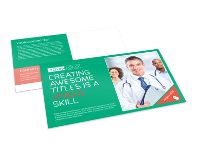 Medical Service Center Postcard Template preview