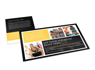 Your Personal Fitness Postcard Template preview