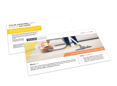 General Cleaning Services Postcard Template preview