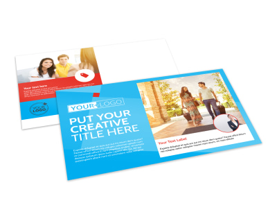 Awesome Travel Agents Postcard Template preview