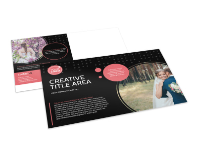 Beautiful Wedding Photography Postcard Template preview