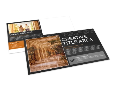 Only The Best Hotels Postcard Template preview