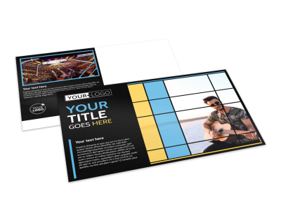 All Day Music Event Postcard Template preview