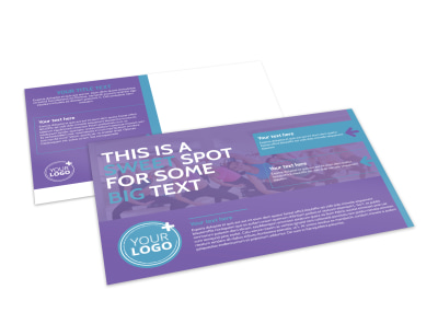 Aerobics Class Postcard Template preview