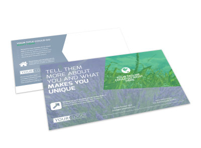 Crop Protection Service Postcard Template preview