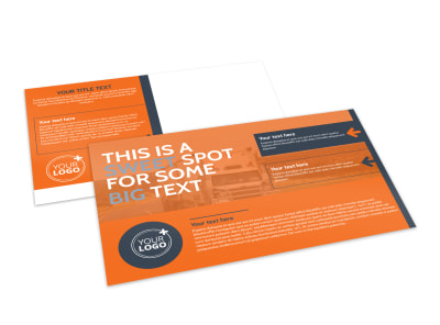 Moving Company Postcard Template preview
