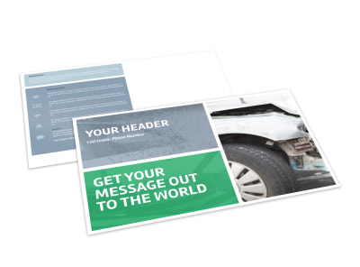 Collision Repair Center Postcard Template preview