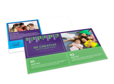Little Stars Daycare Postcard Template preview