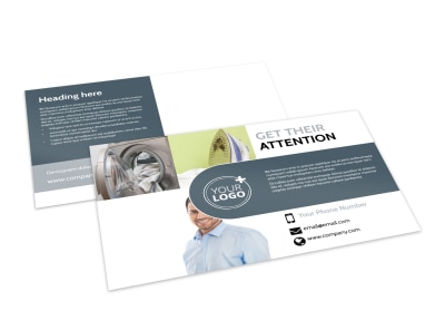 Local Dry Cleaners Postcard Template preview