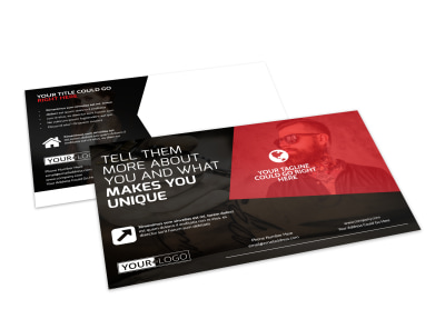 Creative Tattoo Artist Postcard Template preview