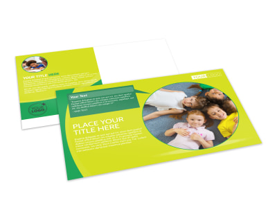 Child Care Learning Center Postcard Template preview