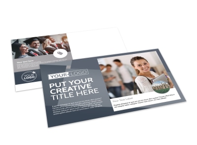 Private College Postcard Template preview