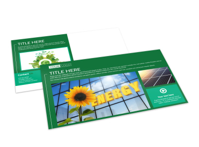 Renewable Energy Postcard Template preview