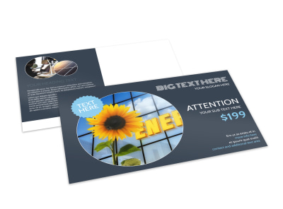 Renewable Energy Consultants Postcard Template preview