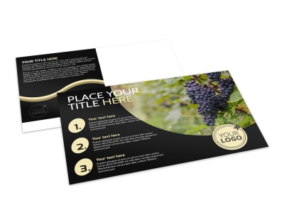 Winery & Wine Making Postcard Template preview