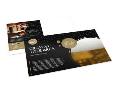 Craft Brewery Postcard Template preview
