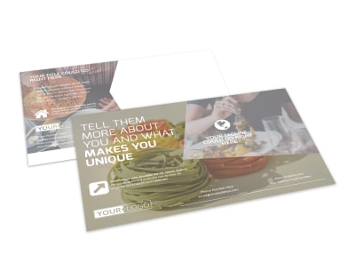 Al Dente Restaurant Postcard Template preview