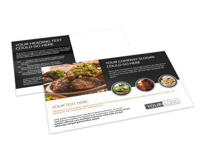 Local Steakhouse Postcard Template preview