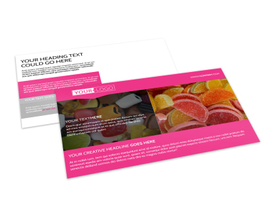Candy Land Postcard Template preview