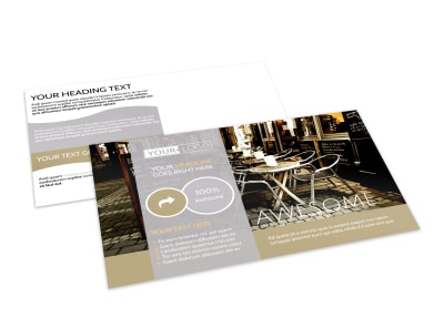 Italian Bistro Postcard Template preview