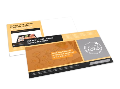 Cool Sushi Postcard Template preview