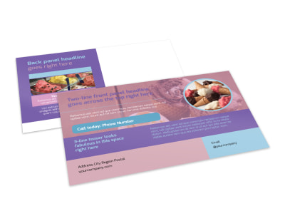 Sweets Ice Cream Shop Postcard Template preview